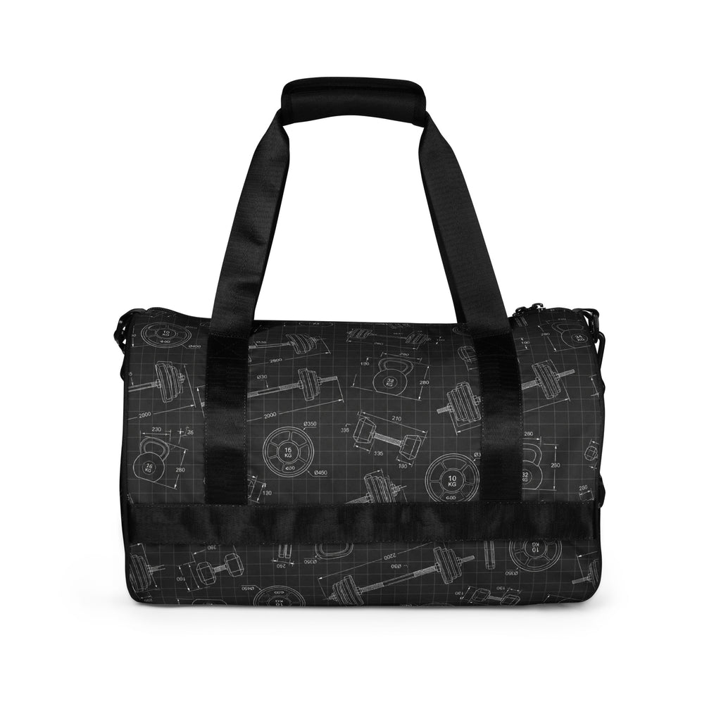 Iron Blueprint gym bag, back view