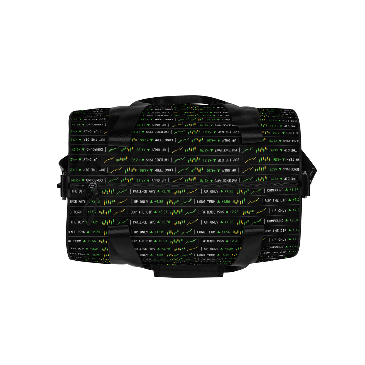 Market Terminal gym bag, top view