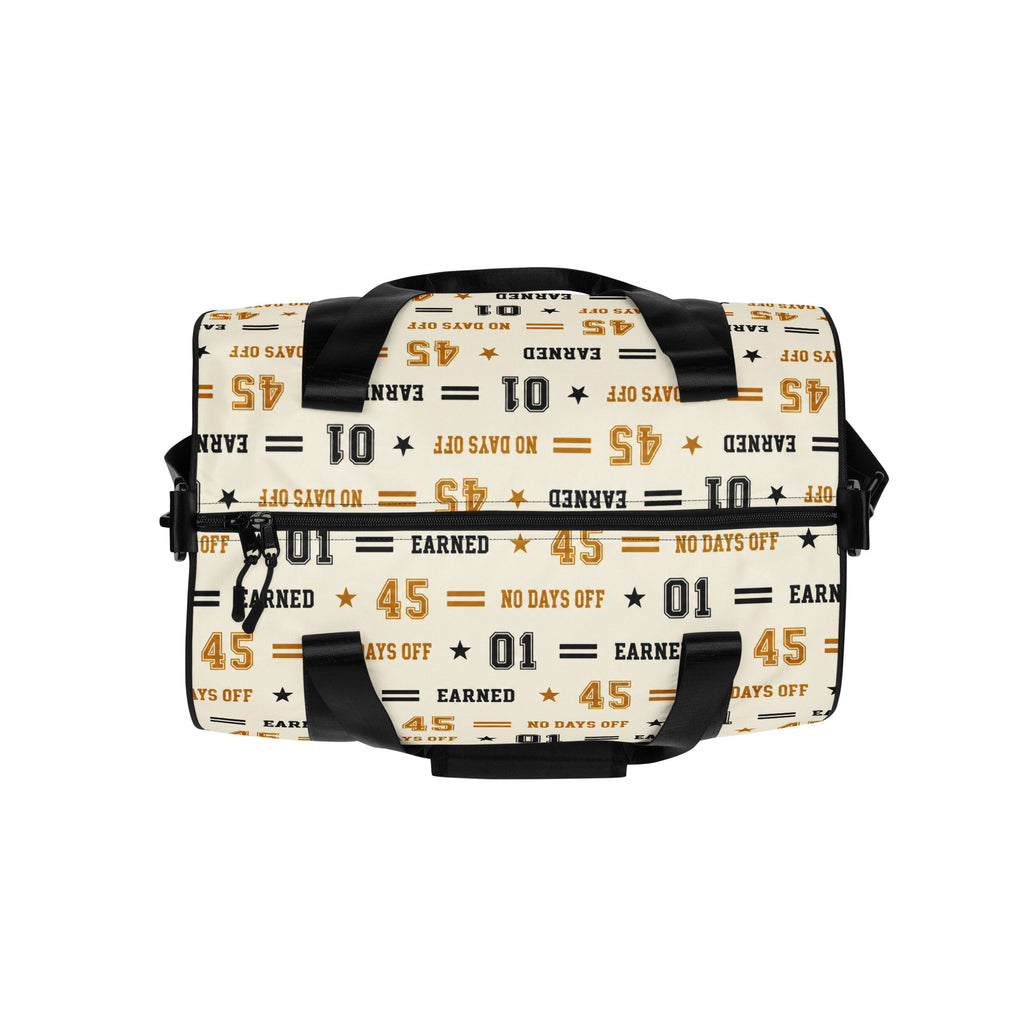 Varsity Retro gym bag, top view