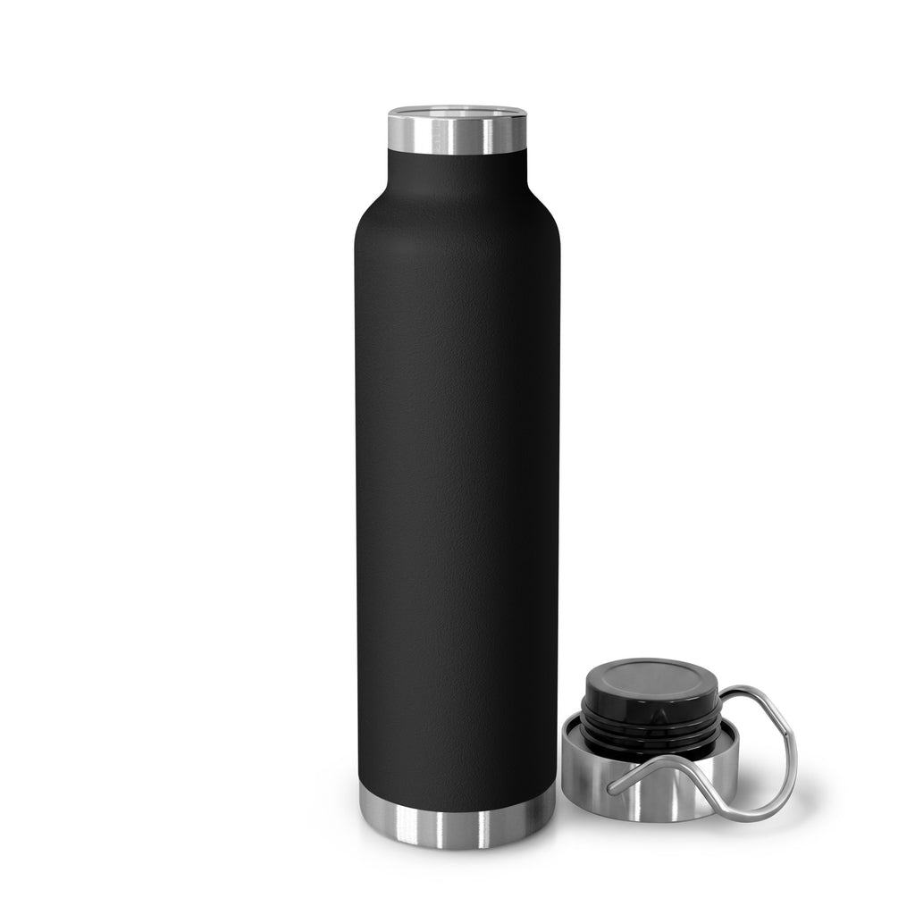 Black Hydrate Then Dominate insulated bottle, 22 oz, left view