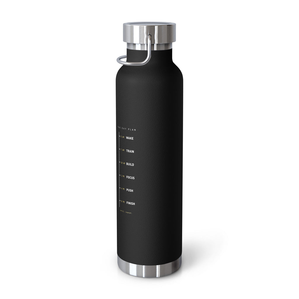 Black The Day Plan insulated bottle, 22 oz, right view
