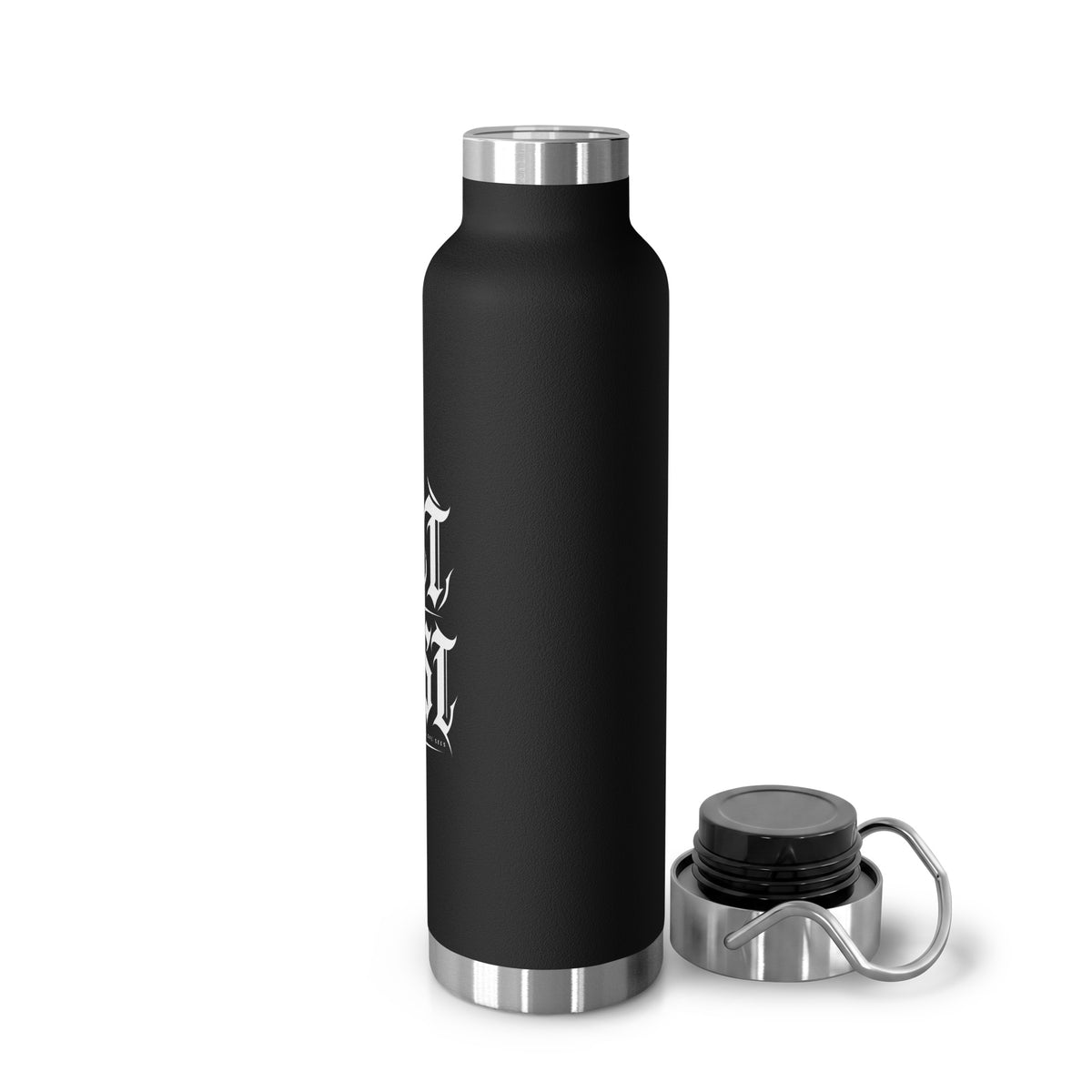 Black The Hours No One Sees insulated bottle, 22 oz, right view