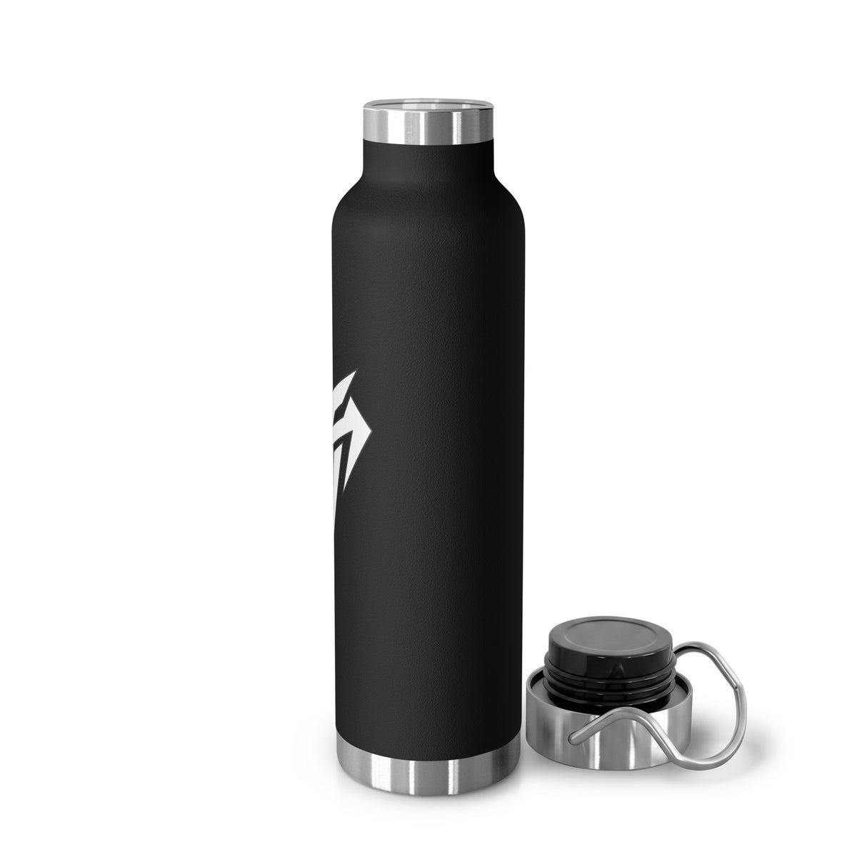 Black FangViper insulated bottle, 22 oz, right view