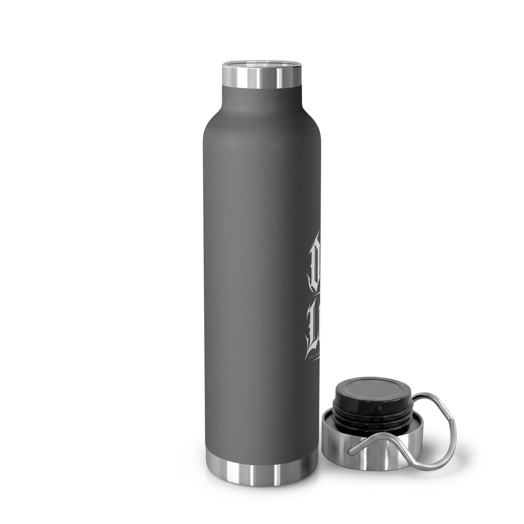 Grey The Hours No One Sees insulated bottle, 22 oz, left view