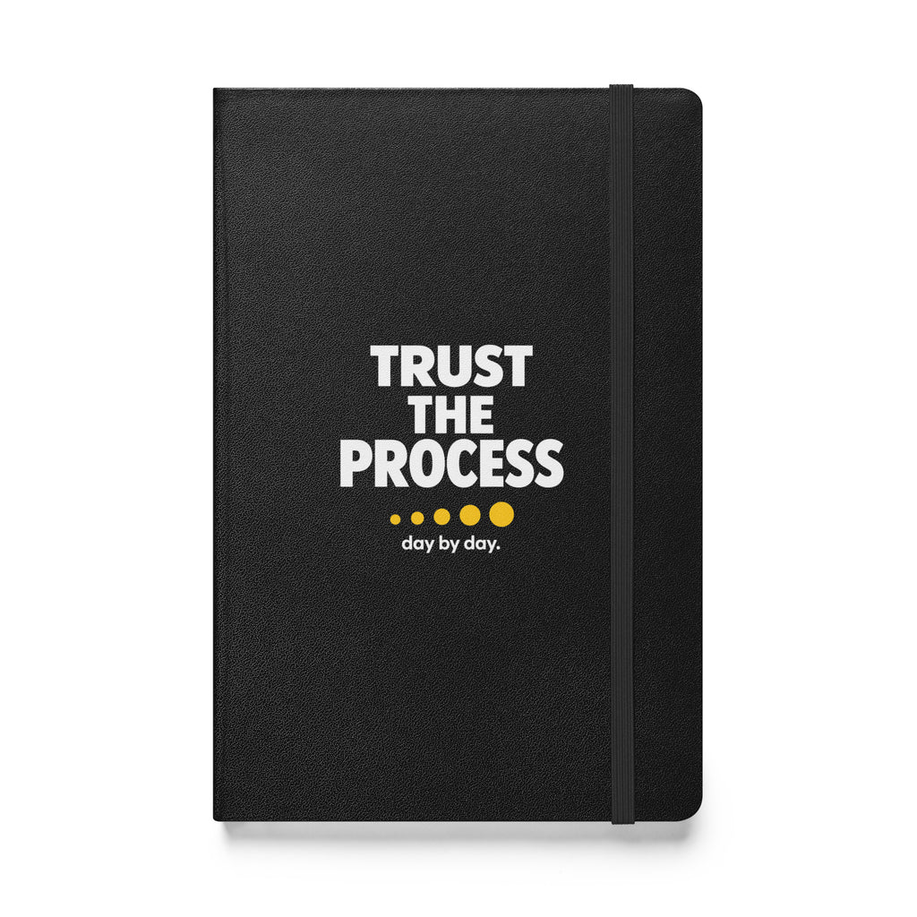 Black Trust the Process hardcover journal, front cover