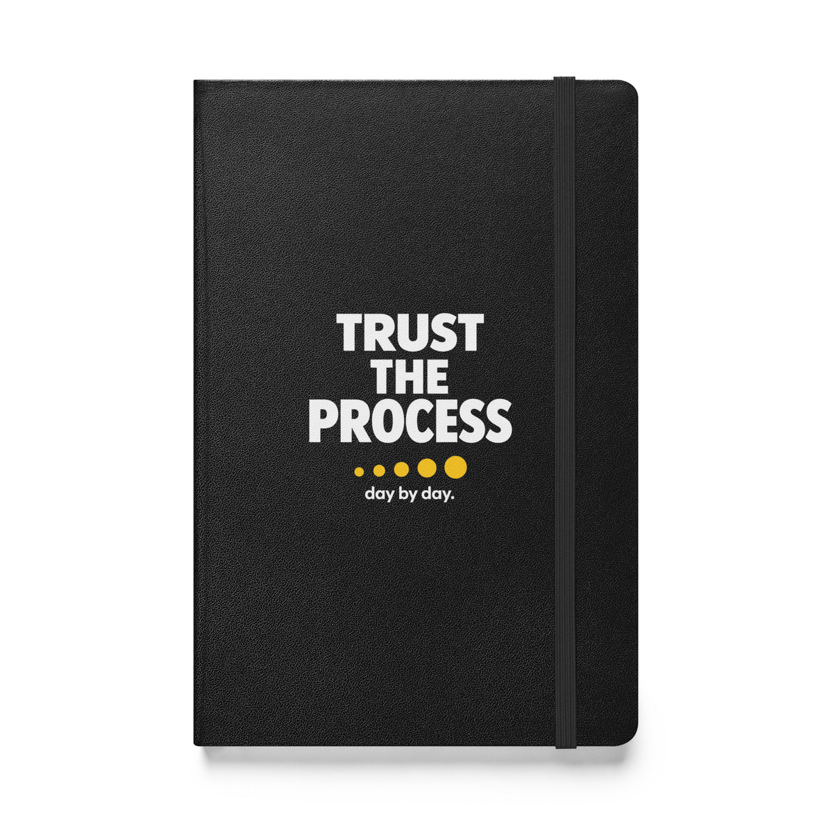 Black Trust the Process hardcover journal, front cover