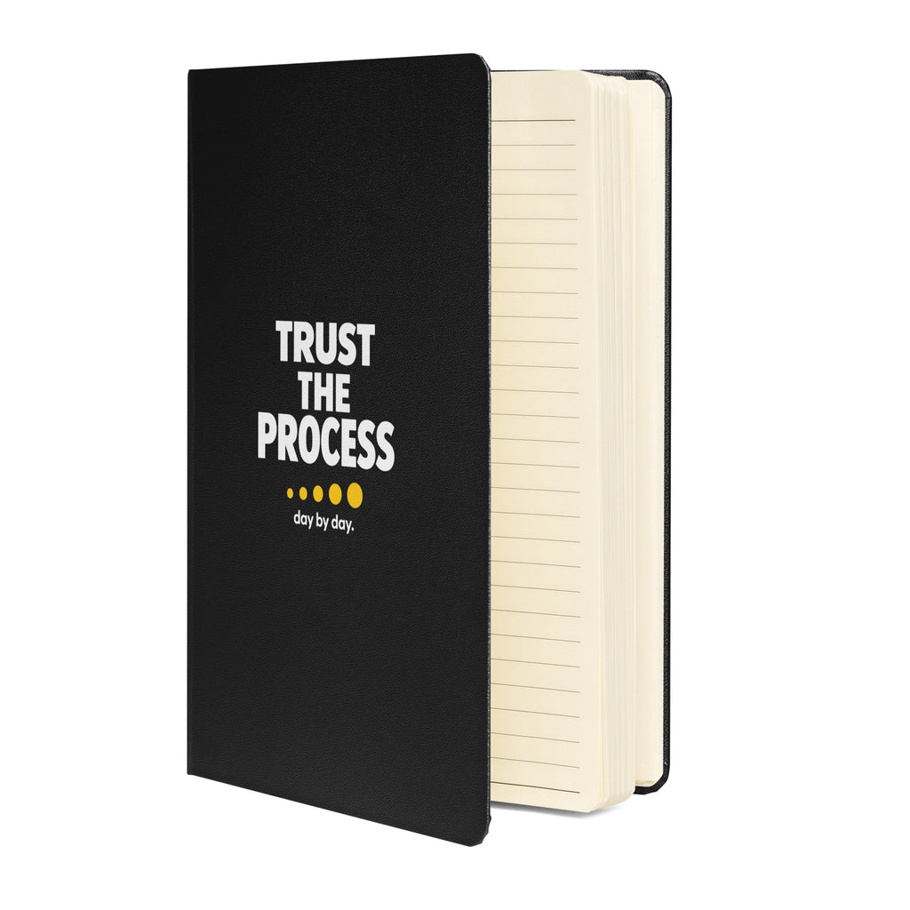 Black Trust the Process hardcover journal, front cover