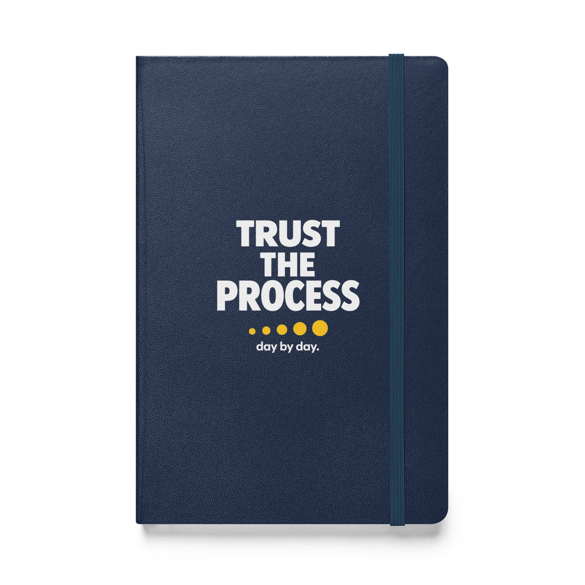 Navy Trust the Process hardcover journal, front cover