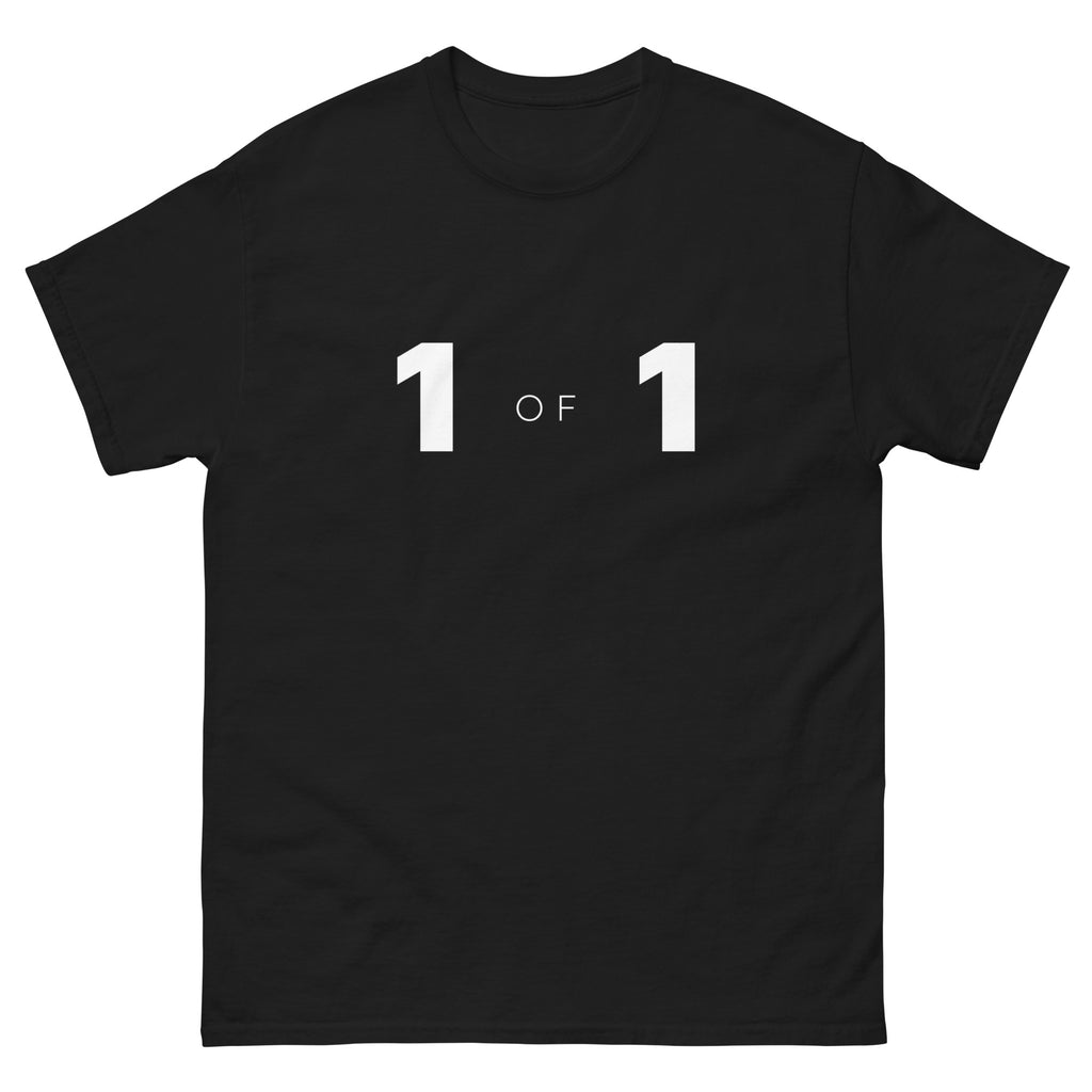 Black One of One t-shirt, front
