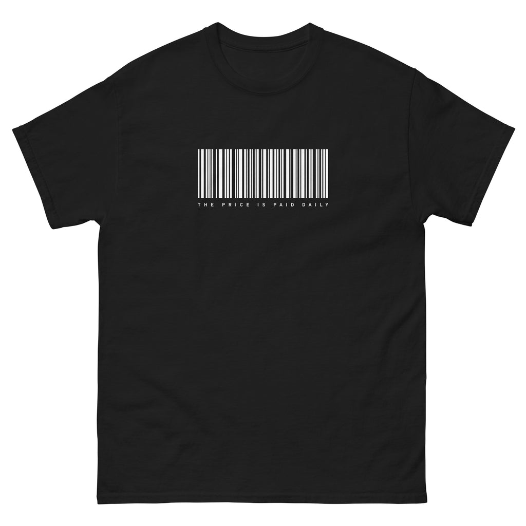 Black Price Paid Daily t-shirt, front