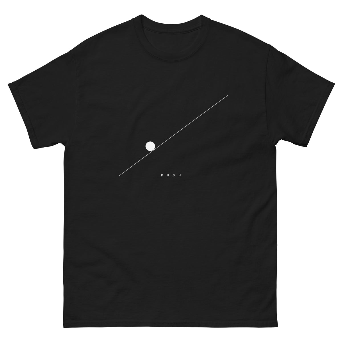 Black Push t-shirt, front