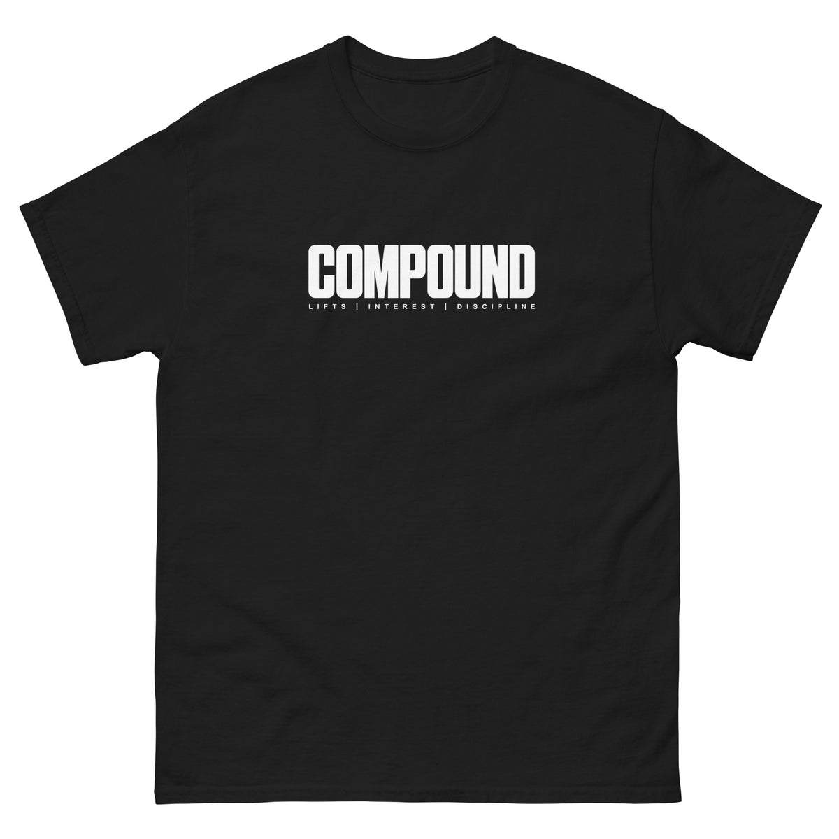 Black Compound t-shirt, front