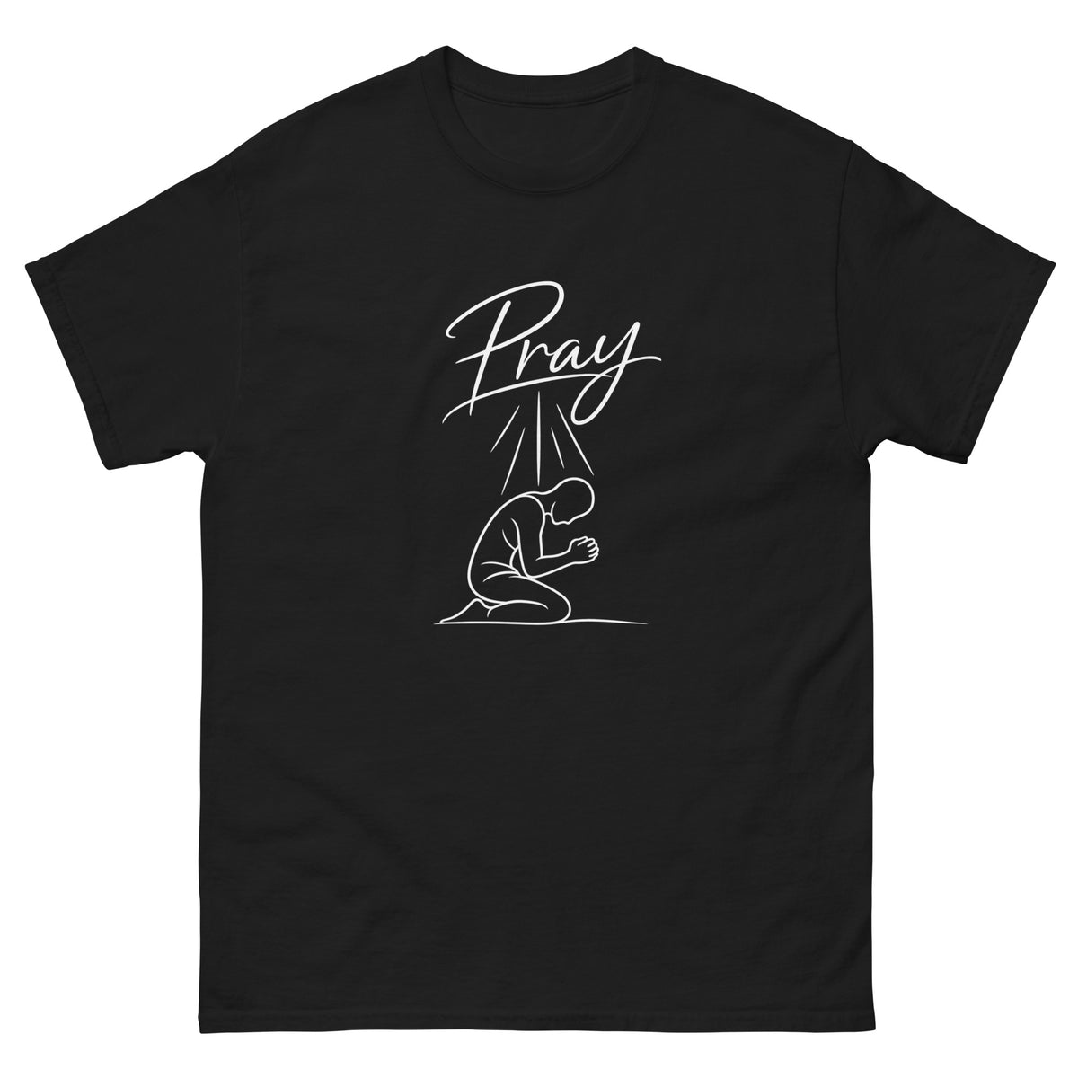 Black Pray t-shirt, front
