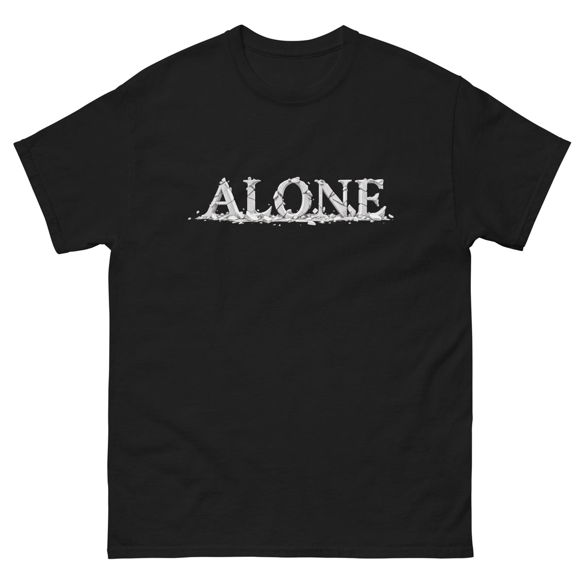 Black Alone t-shirt, front