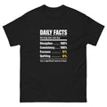 Black Daily Facts t-shirt, front