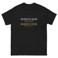 Black Memento Vivere t-shirt, front
