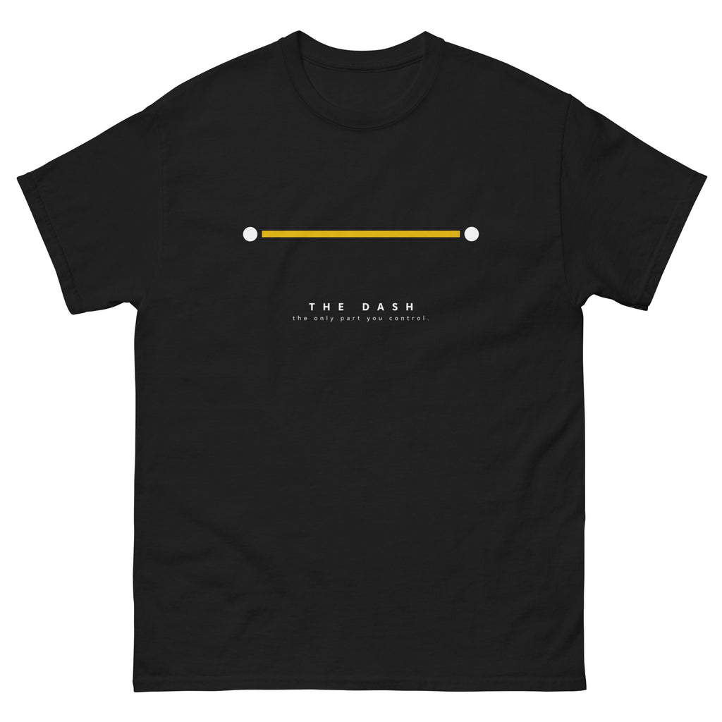 Black The Dash t-shirt, front