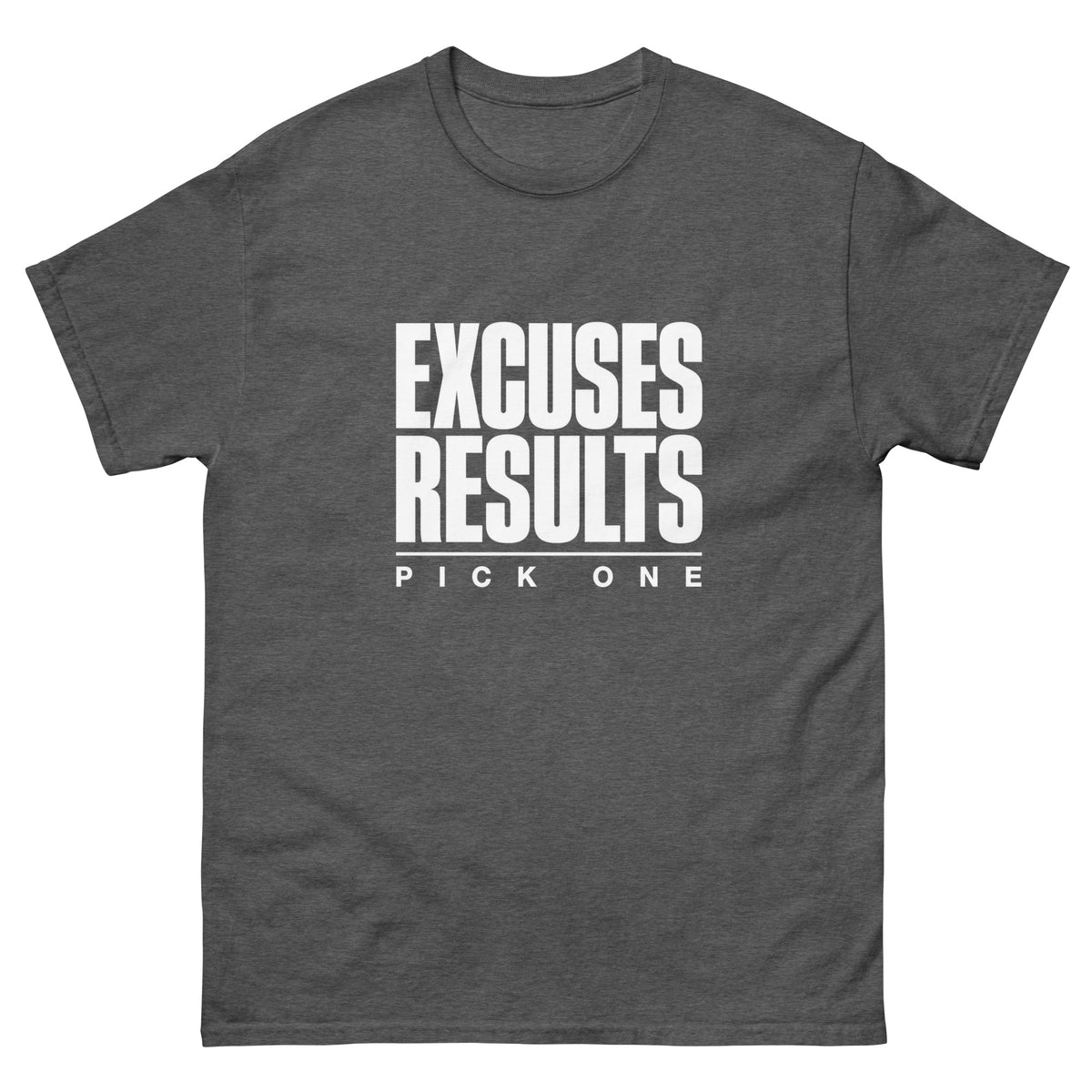 Dark Heather Pick One t-shirt, front