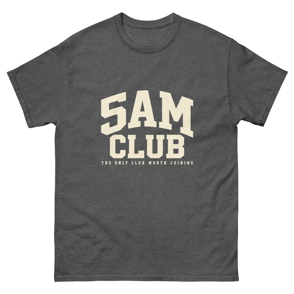 Dark Heather 5am Club t-shirt, front