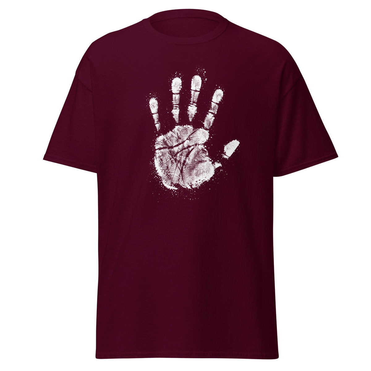 Maroon The Chalk Hand t-shirt, front