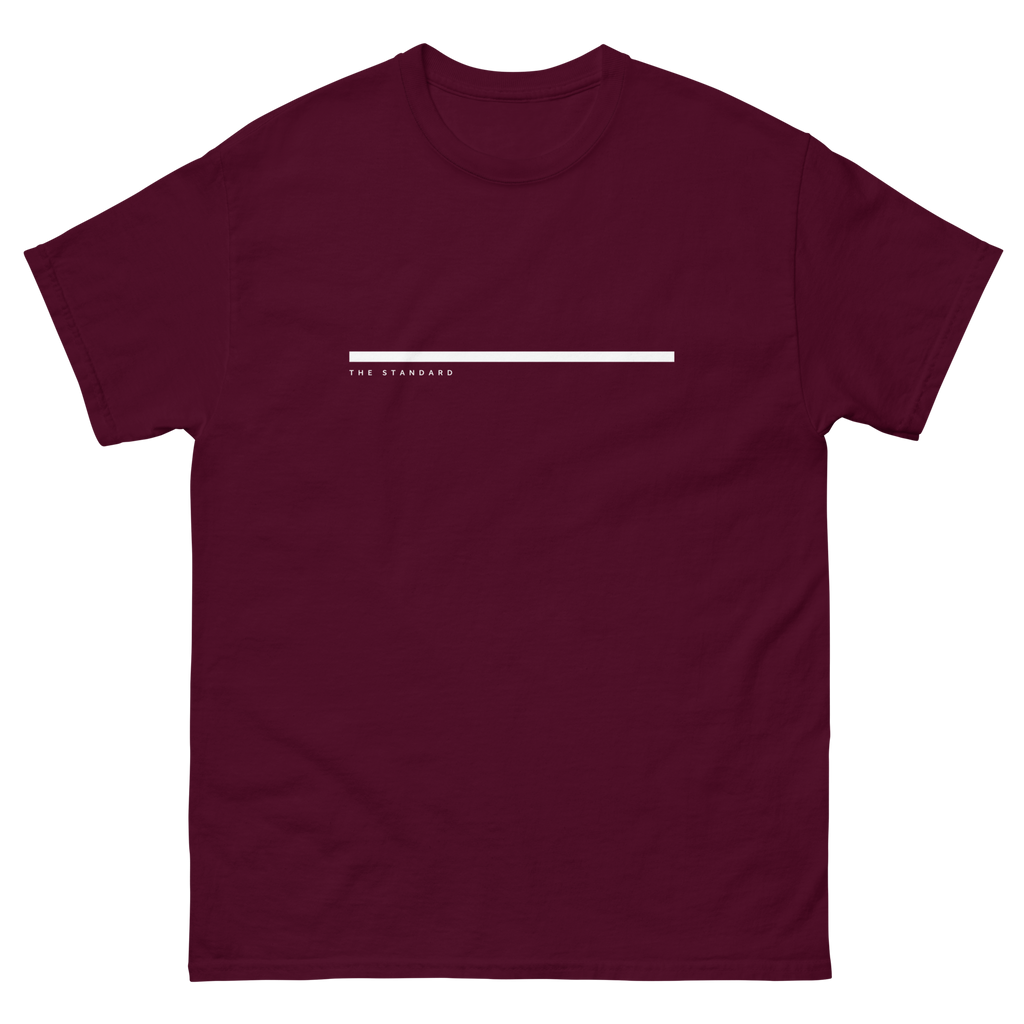 Maroon The Standard t-shirt, front