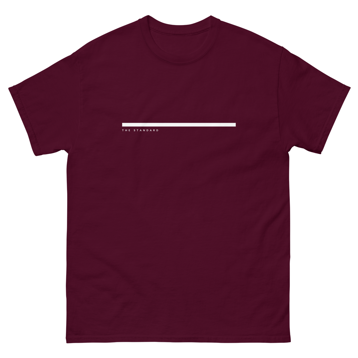 Maroon The Standard t-shirt, front