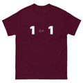 Maroon One of One t-shirt, front