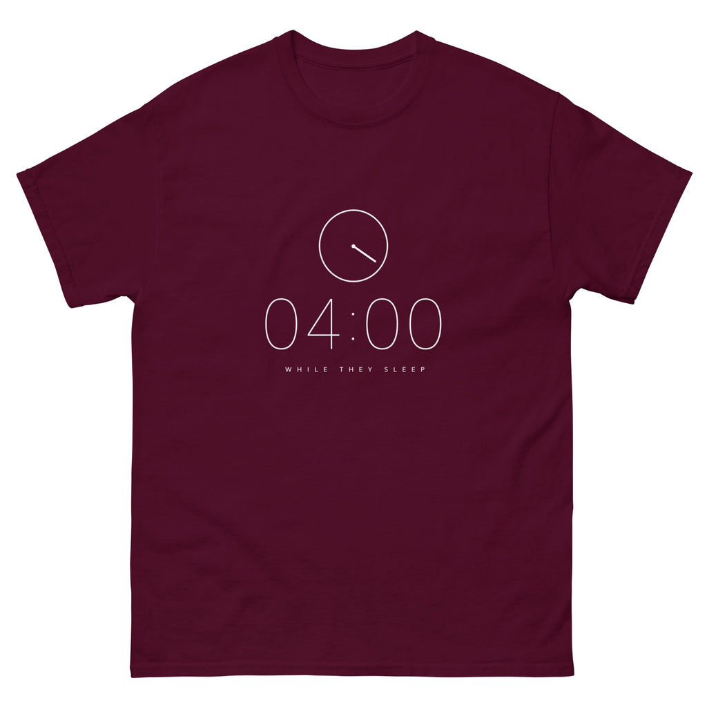 Maroon 04:00 t-shirt, front
