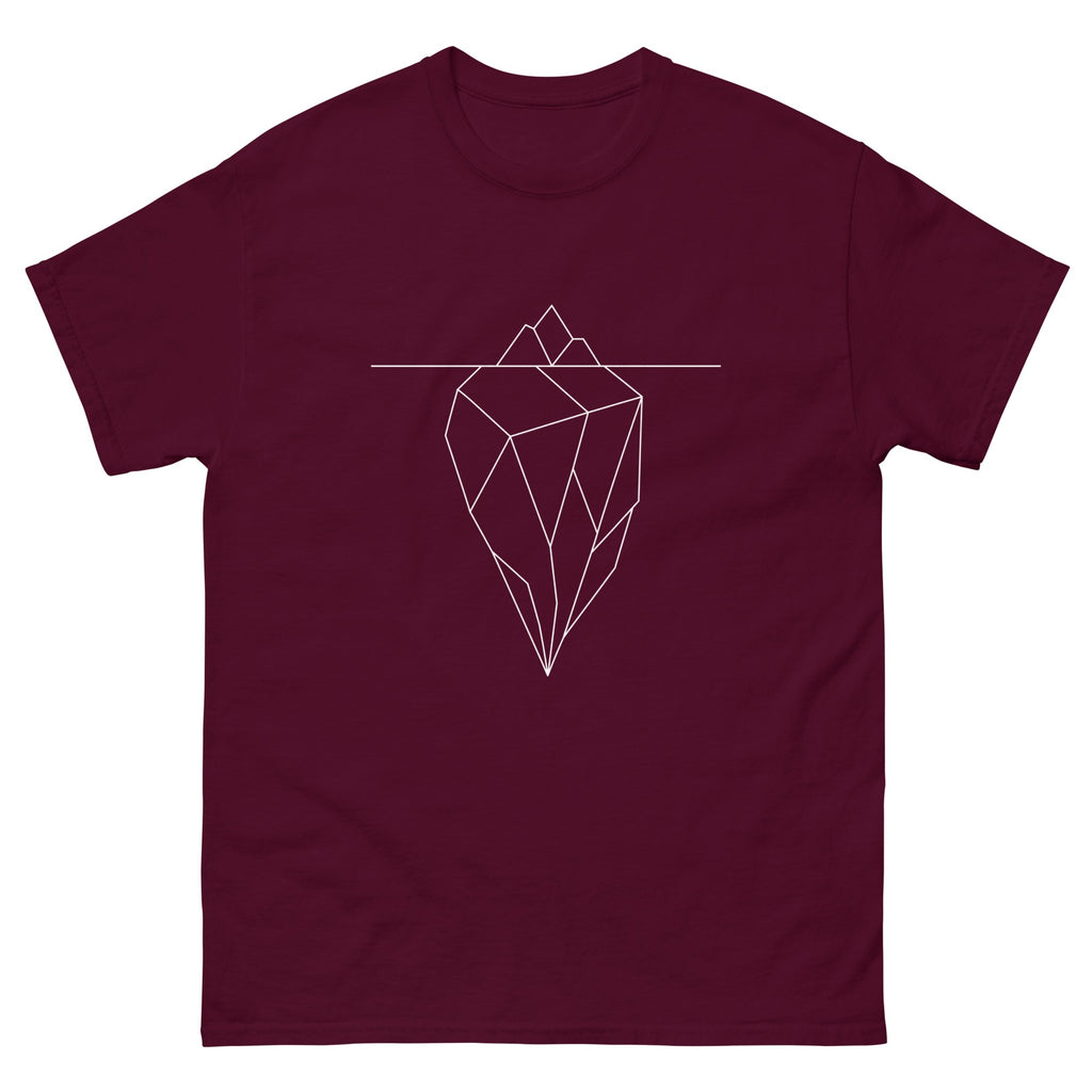 Maroon The Iceberg t-shirt, front
