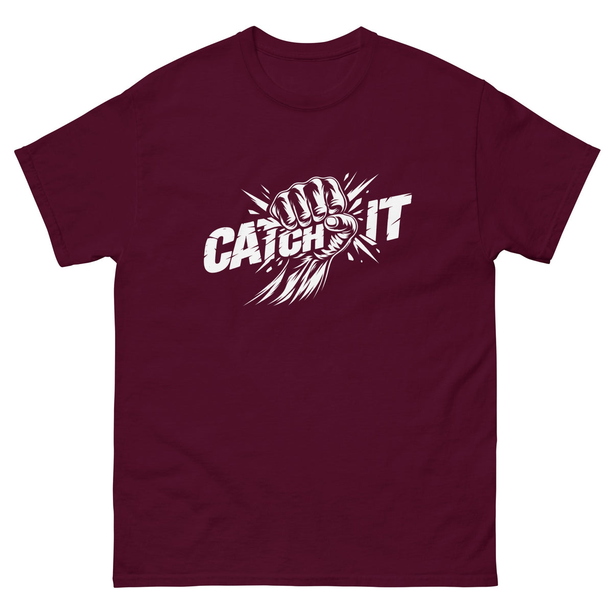 Maroon Catch Your Dream t-shirt, front