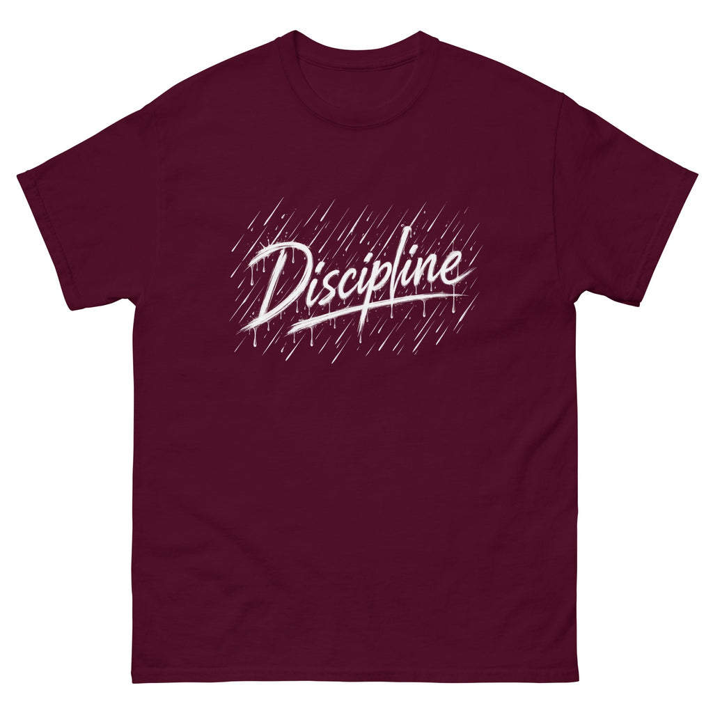 Maroon Discipline t-shirt, front