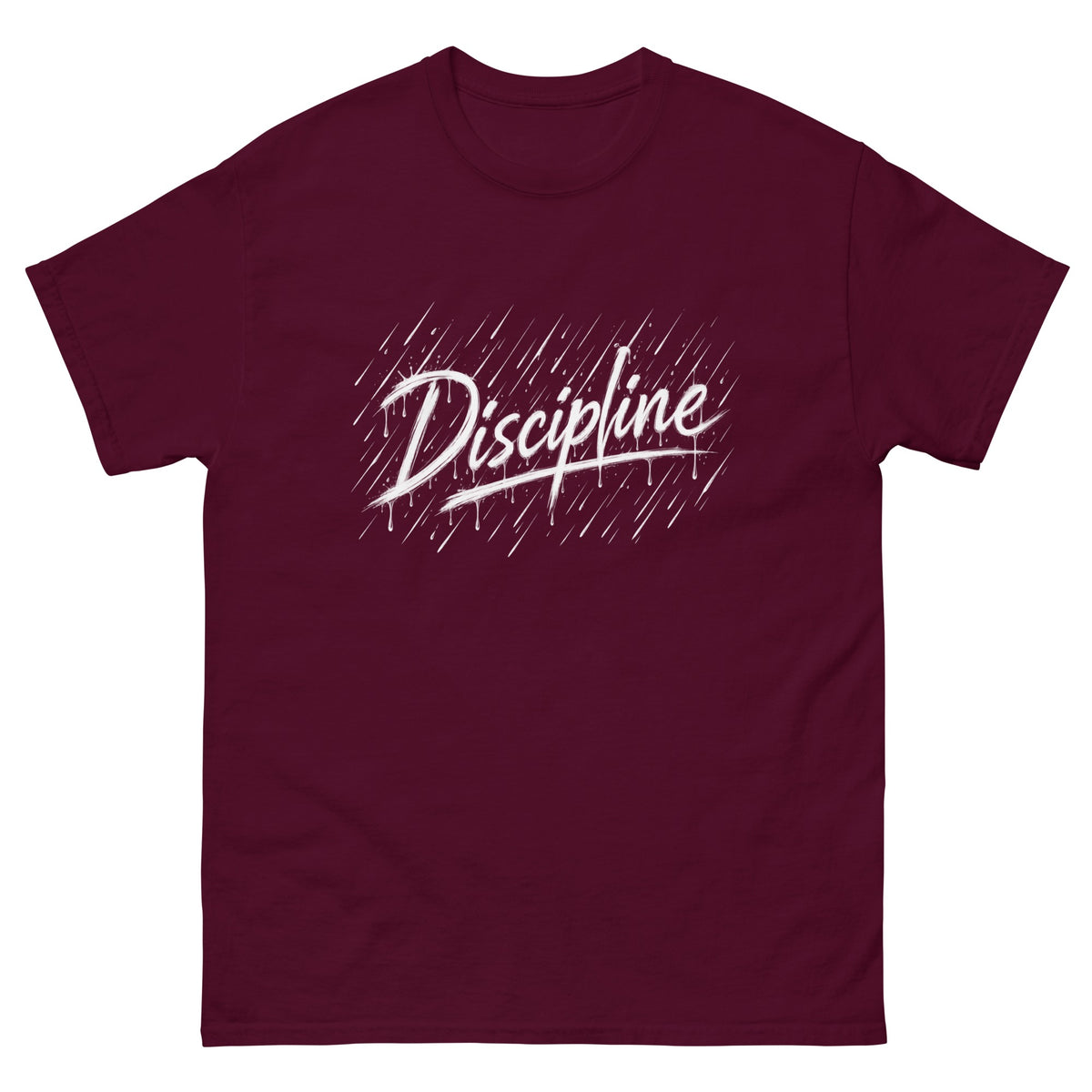 Maroon Discipline t-shirt, front