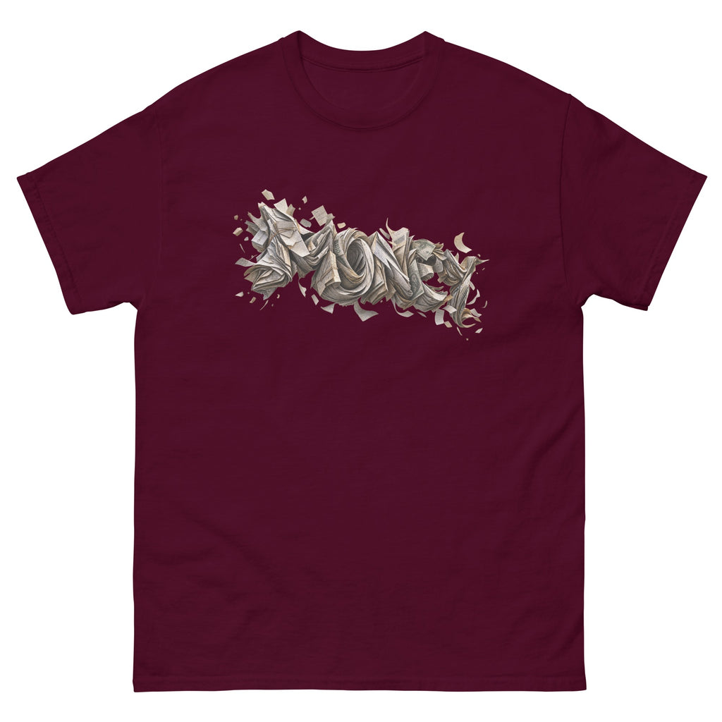 Maroon Money t-shirt, front