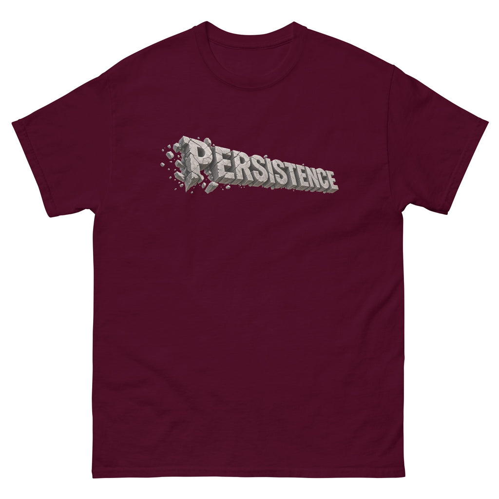 Maroon Persistence t-shirt, front