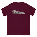 Maroon Persistence t-shirt, front