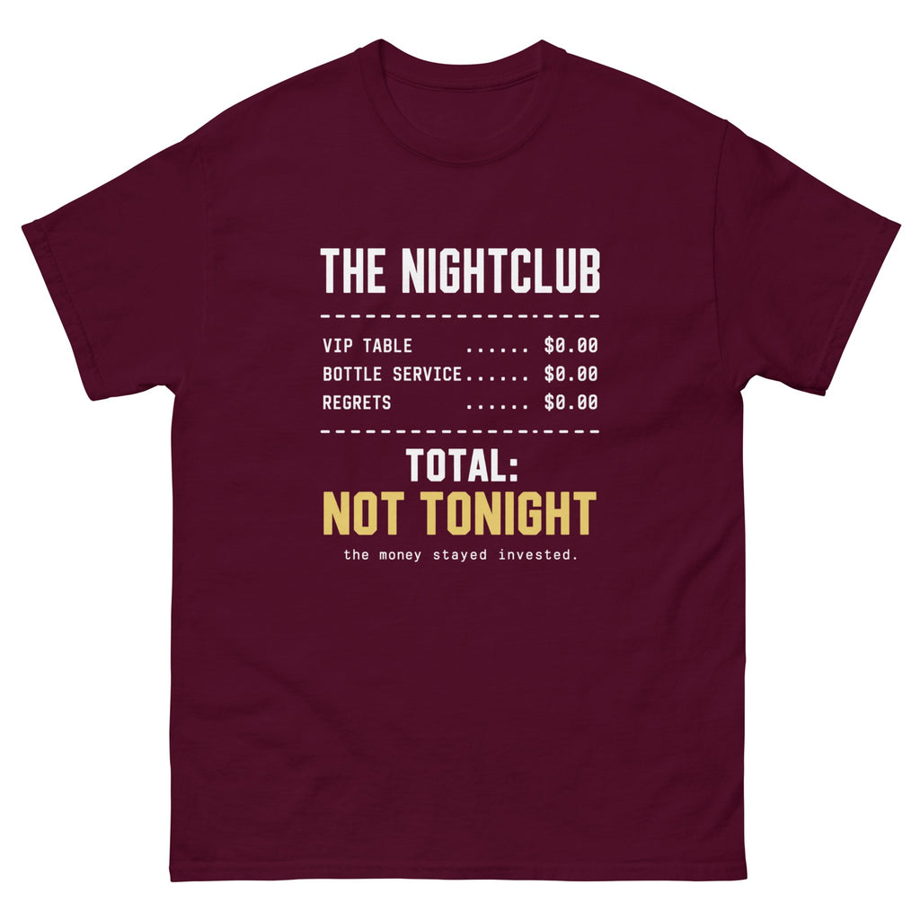Maroon Club Receipt t-shirt, front
