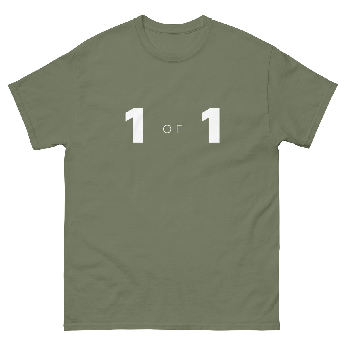 Military Green One of One t-shirt, front