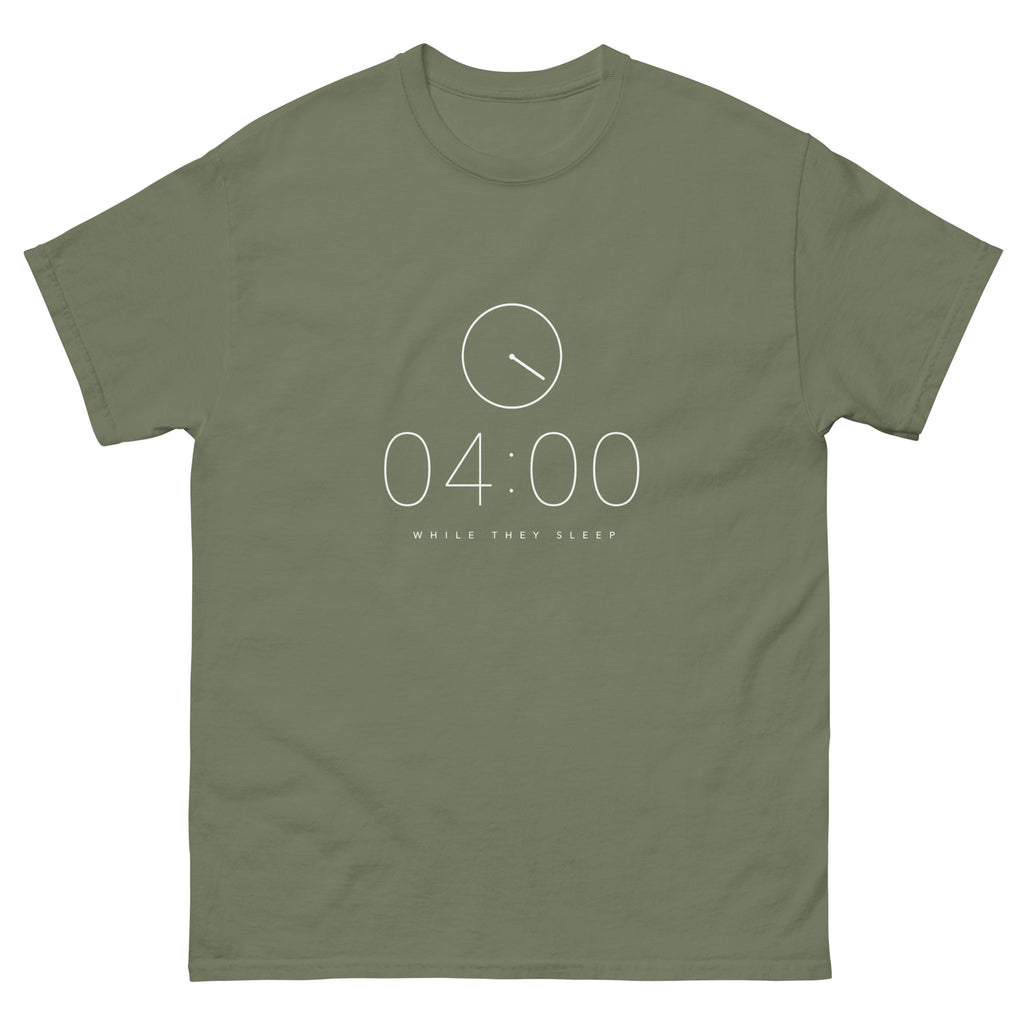 Military Green 04:00 t-shirt, front