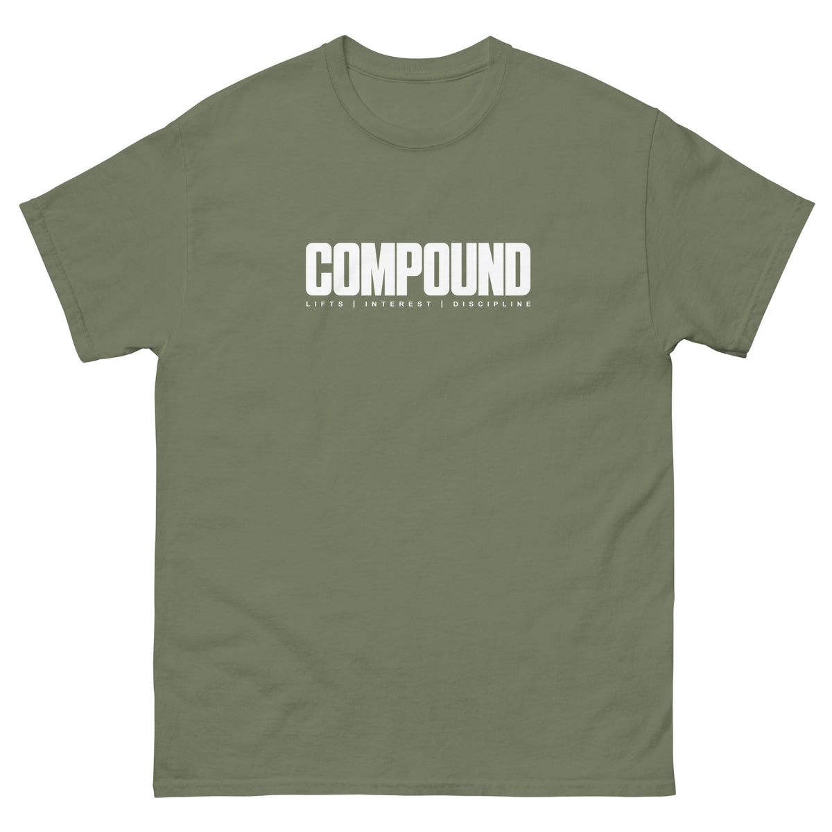 Military Green Compound t-shirt, front