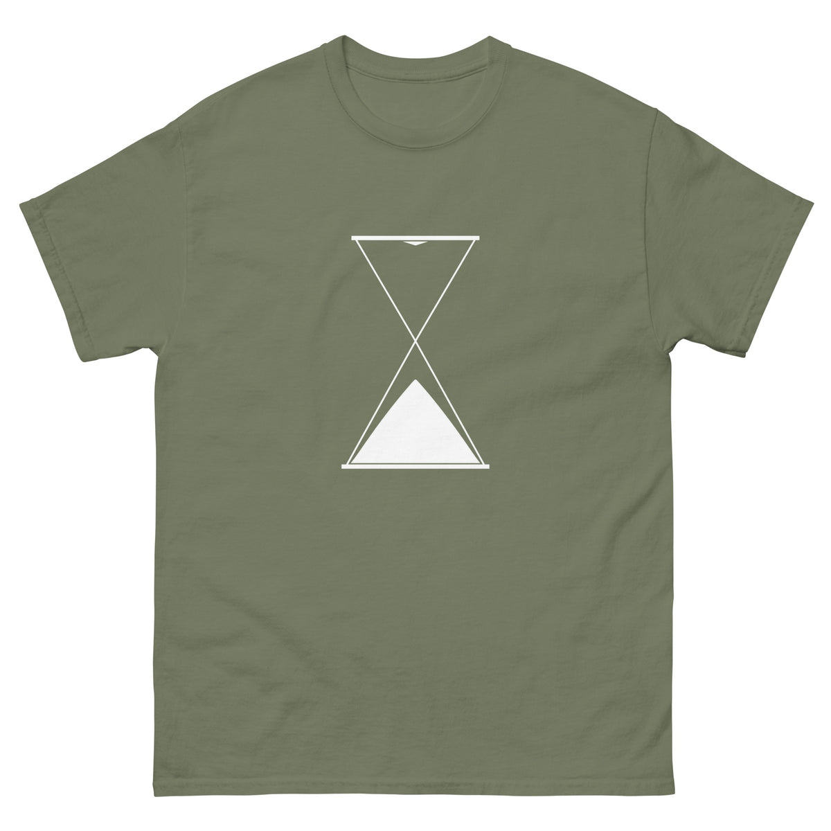 Military Green The Hourglass t-shirt, front