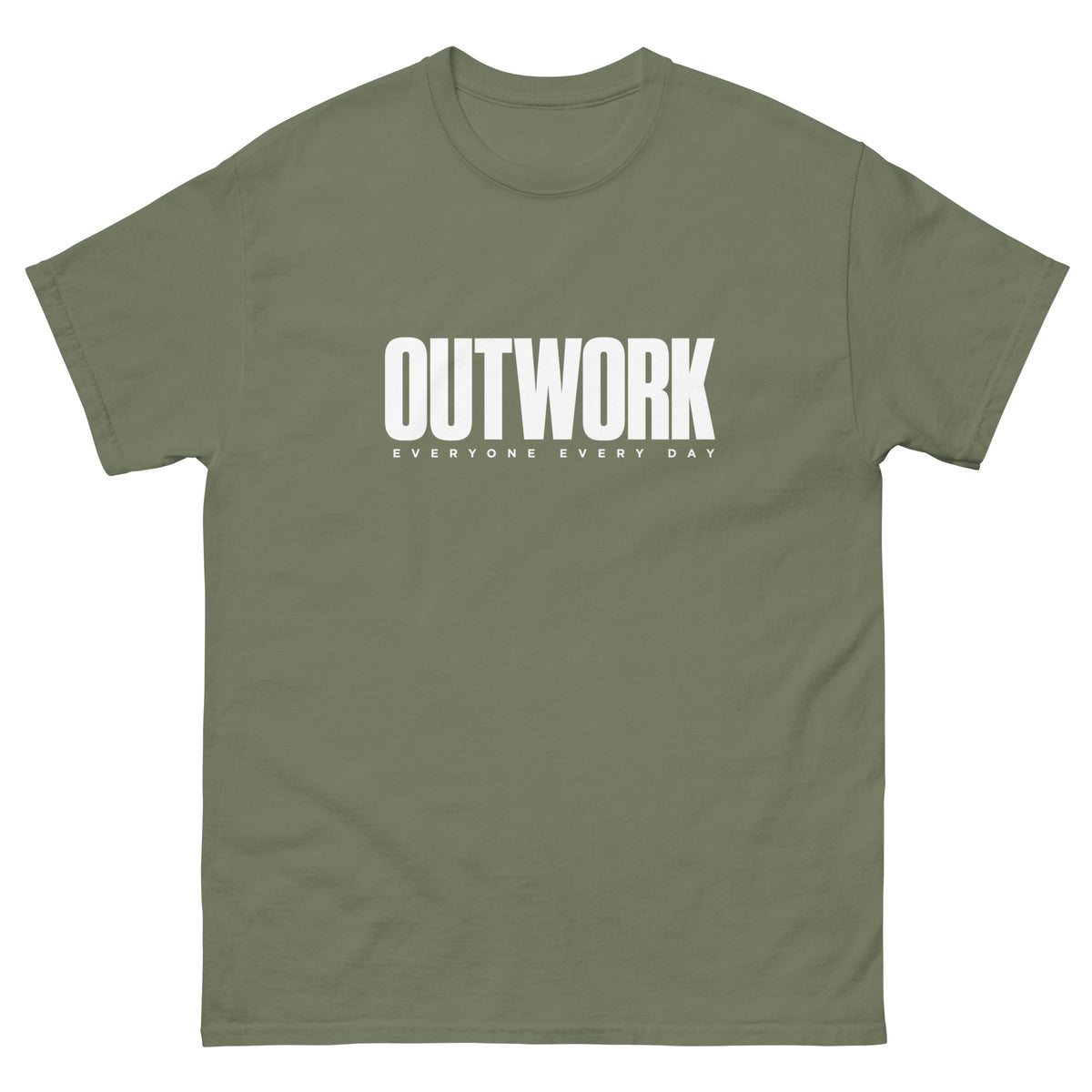 Military Green Outwork t-shirt, front