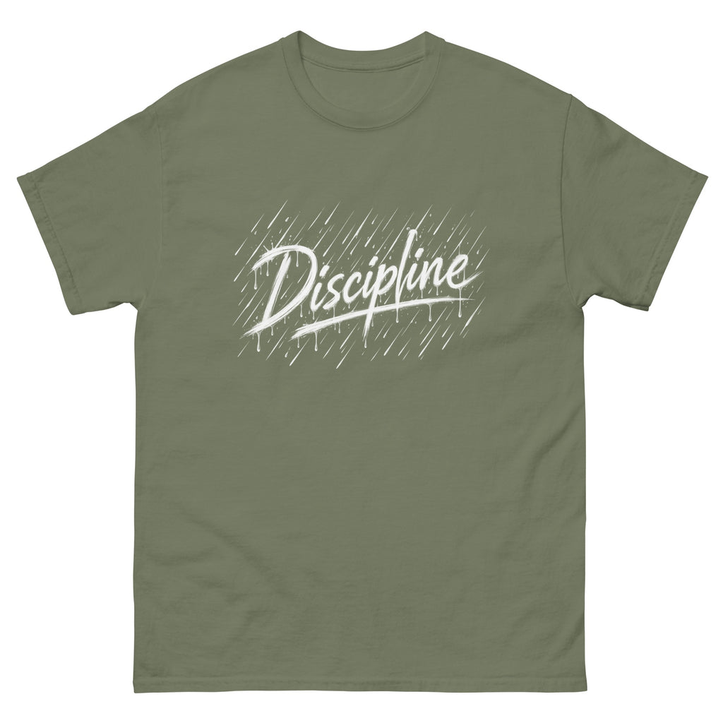 Military Green Discipline t-shirt, front