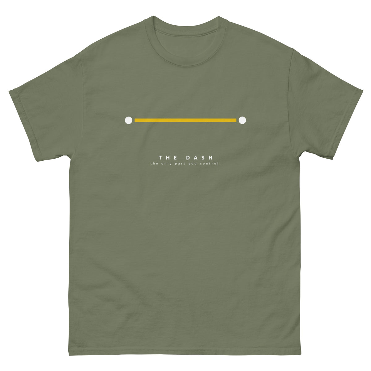 Military Green The Dash t-shirt, front