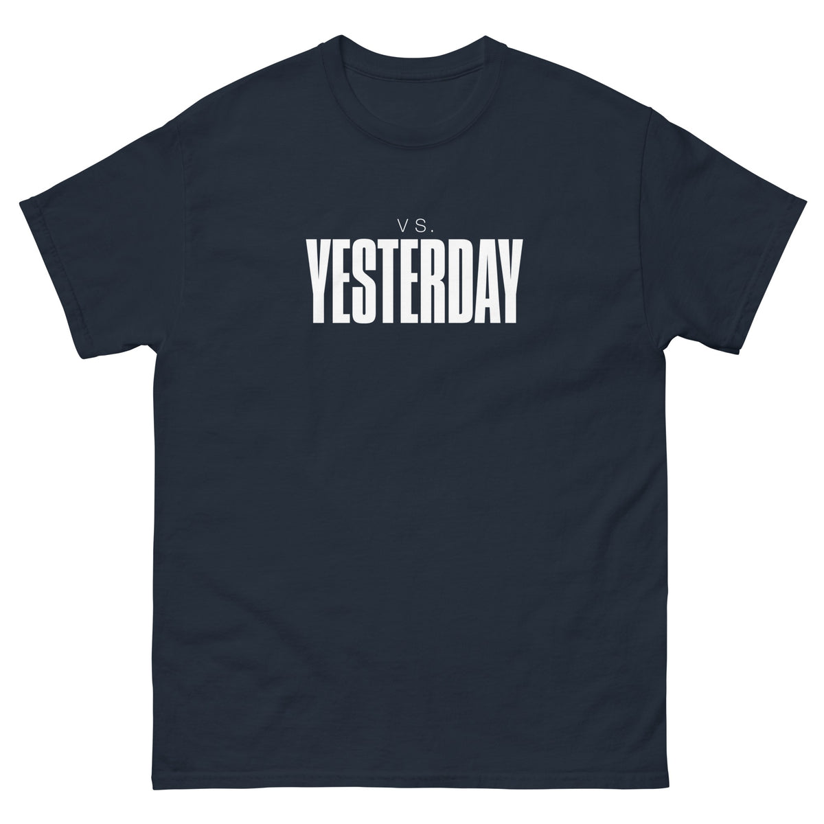 Navy Vs Yesterday t-shirt, front