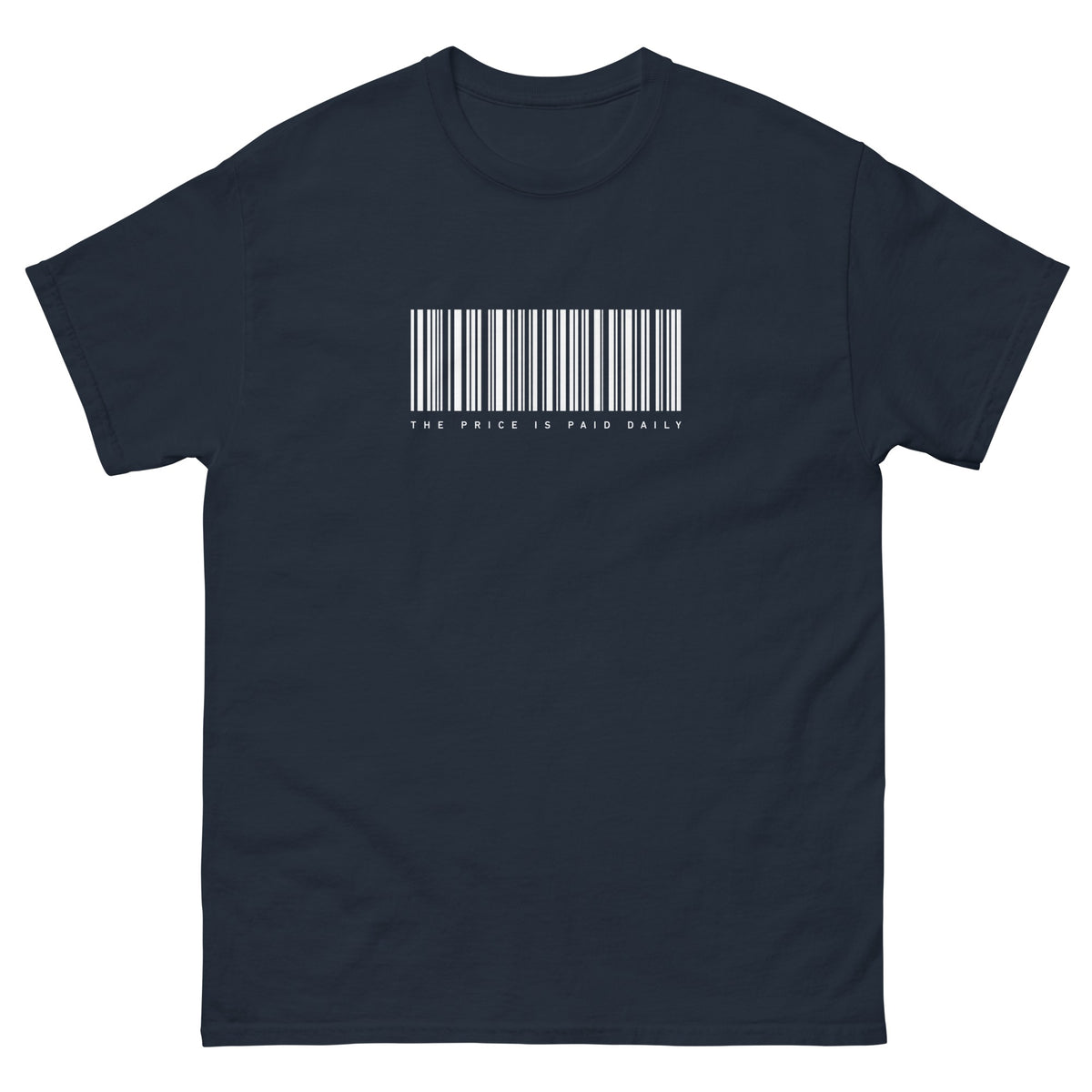 Navy Price Paid Daily t-shirt, front
