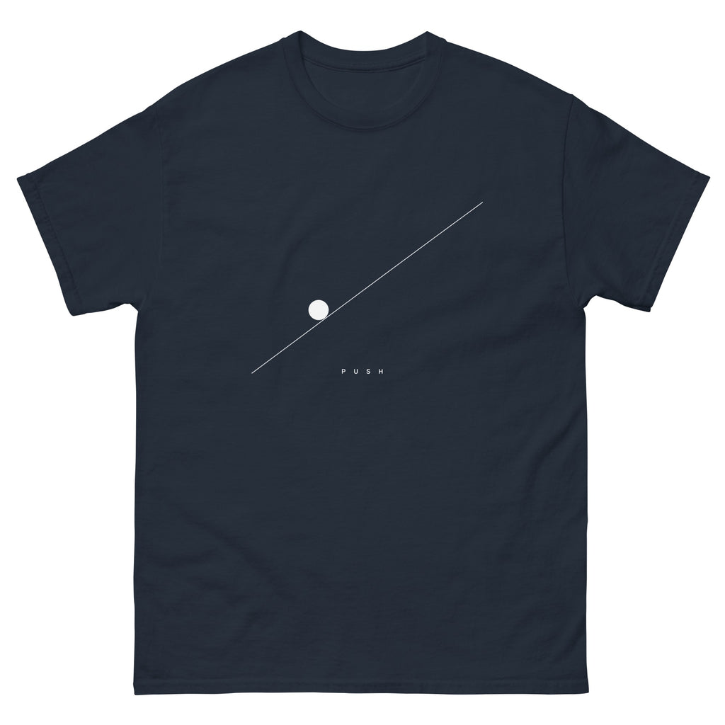 Navy Push t-shirt, front