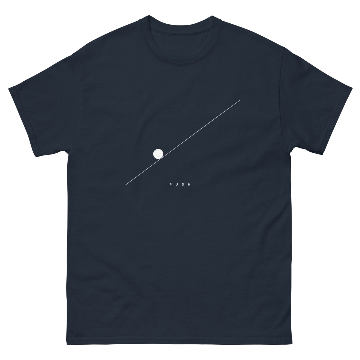 Navy Push t-shirt, front