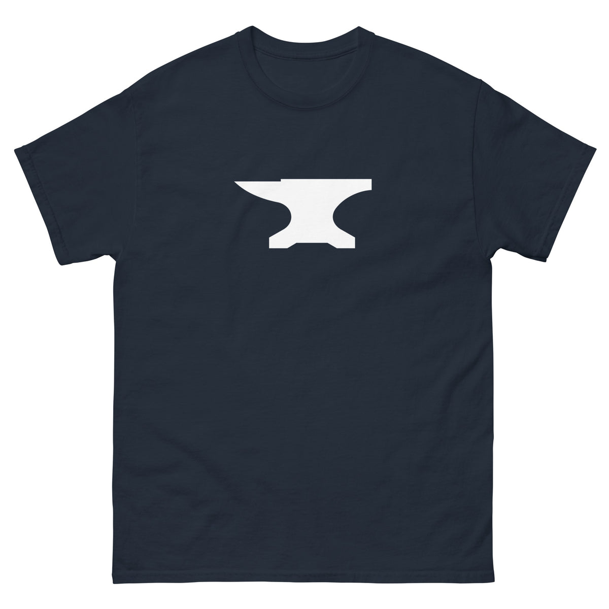 Navy The Anvil t-shirt, front