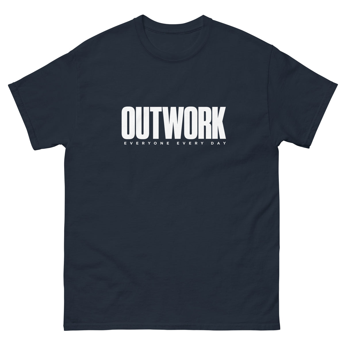 Navy Outwork t-shirt, front