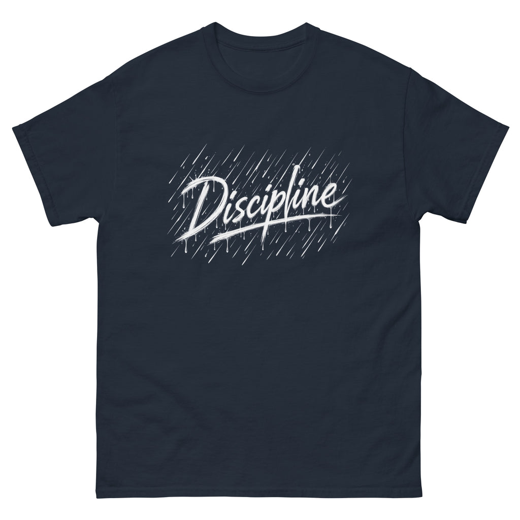 Navy Discipline t-shirt, front